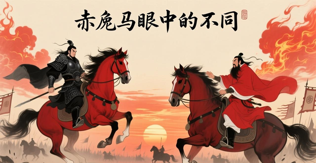 马文璐三国_赤兔马 吕布与关羽 对比 士为知己者死