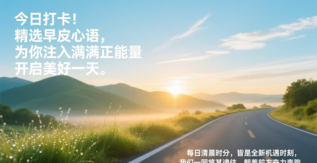 早安心语_正能量晨间寄语_早安心灵鸡汤经典语录