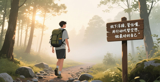 充分利用时间年轻时不做错事_一句话心灵鸡汤_放下烦躁懒惰放下热情放下诱惑放下八卦