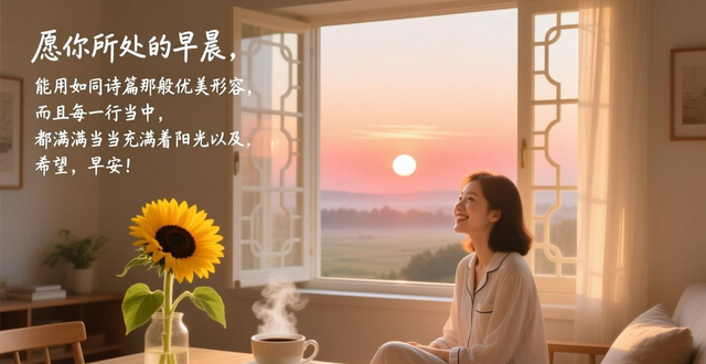 诗意晨曦问候_心灵鸡汤文字图_高情商早上好问候方式