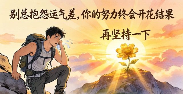 努力和坚持带来好运_励志奋斗的心灵鸡汤_好运来自努力和坚持