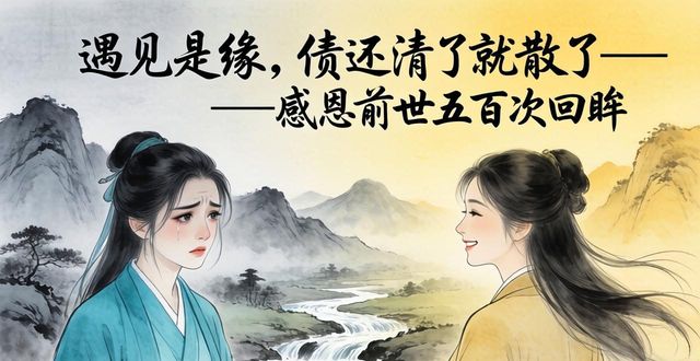 今生相遇还债_心灵鸡汤——感恩：前世的五百次回眸_前世因果缘分