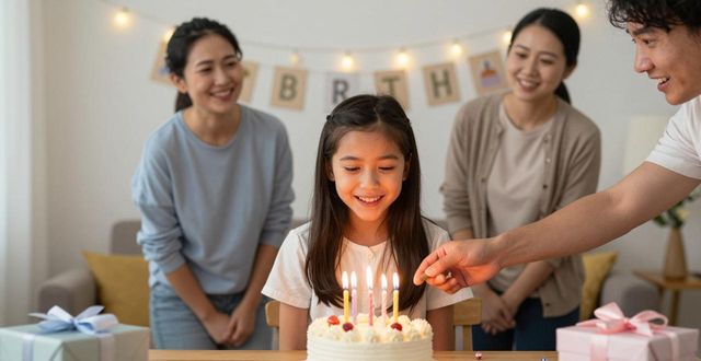 生日被抢吹蜡烛，女孩只开心了一秒